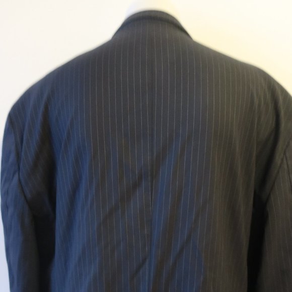 RENE LIZARD PINSTRIPE WOOL BLAZER JACKET 44 L * - Picture 10 of 16
